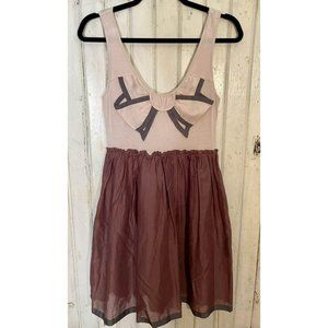 Anthropologie Dress Sleeveless Bow Dress Tank Style/Pockets! Woman’s Size Small